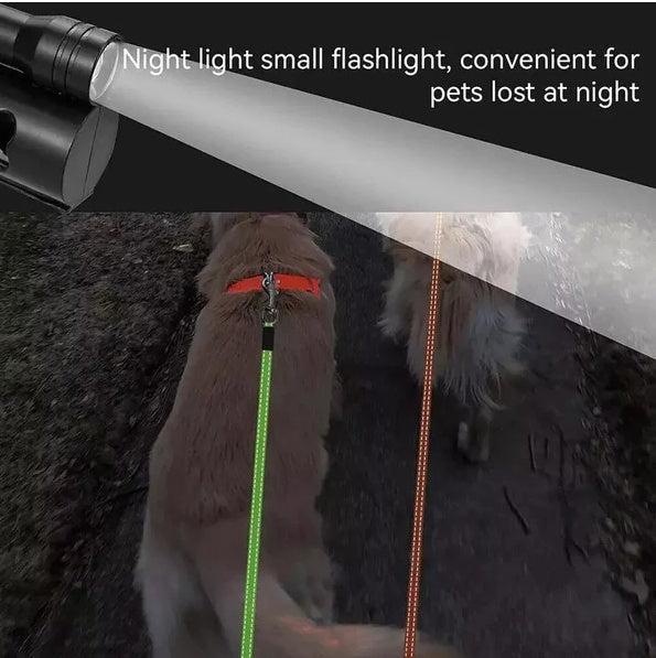 Double-Ended Retractable Reflective Dog Leash