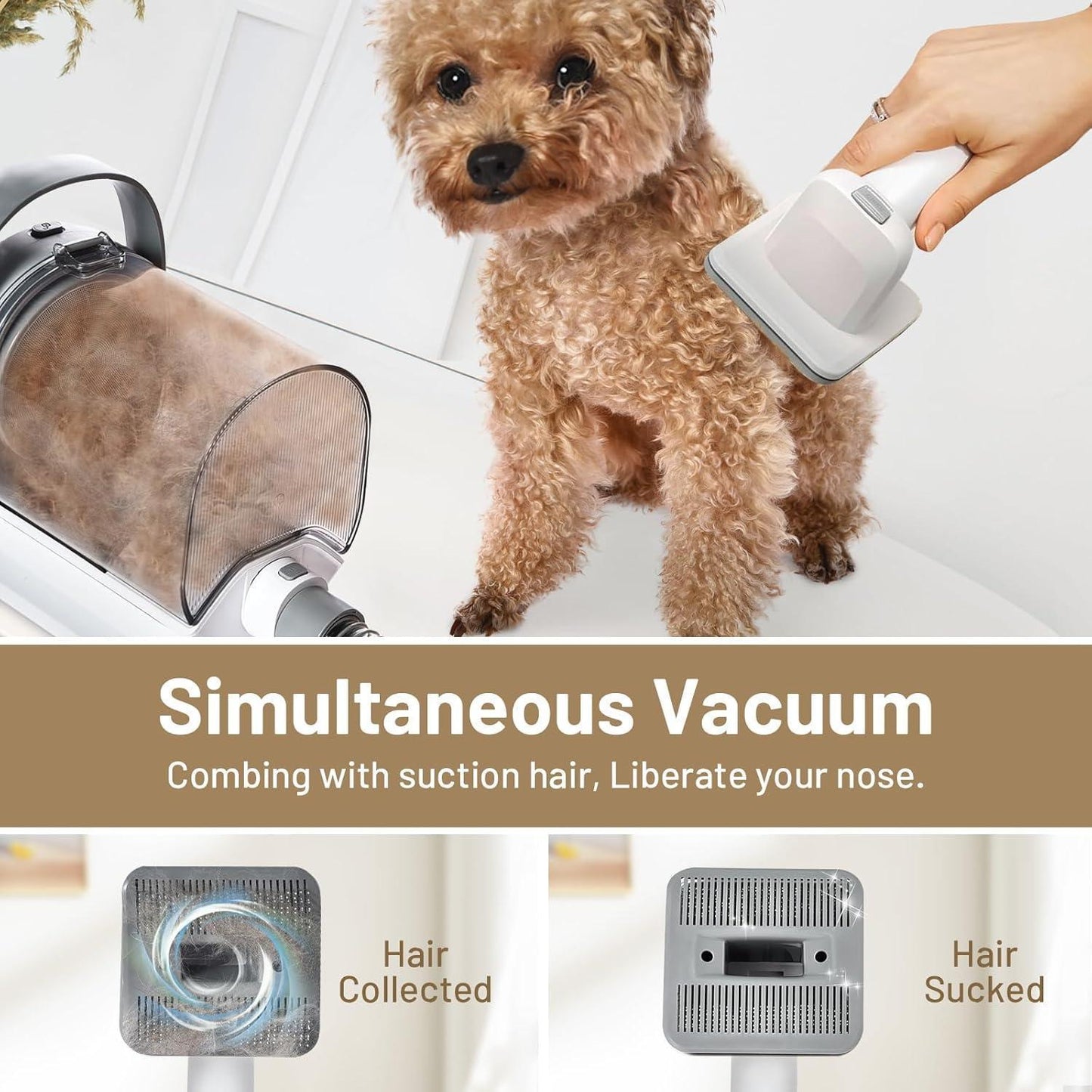 Dog Grooming Kit Pet Hair Cleaning Low Noise Vacuum Cleaner And