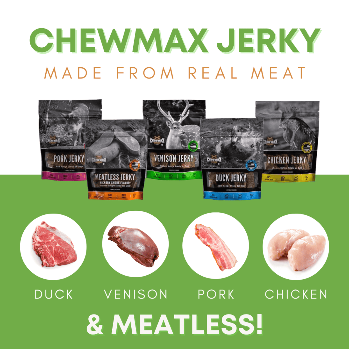 Meatless Jerky Treats for Dogs - Plant-Based Sweet Potato Delight