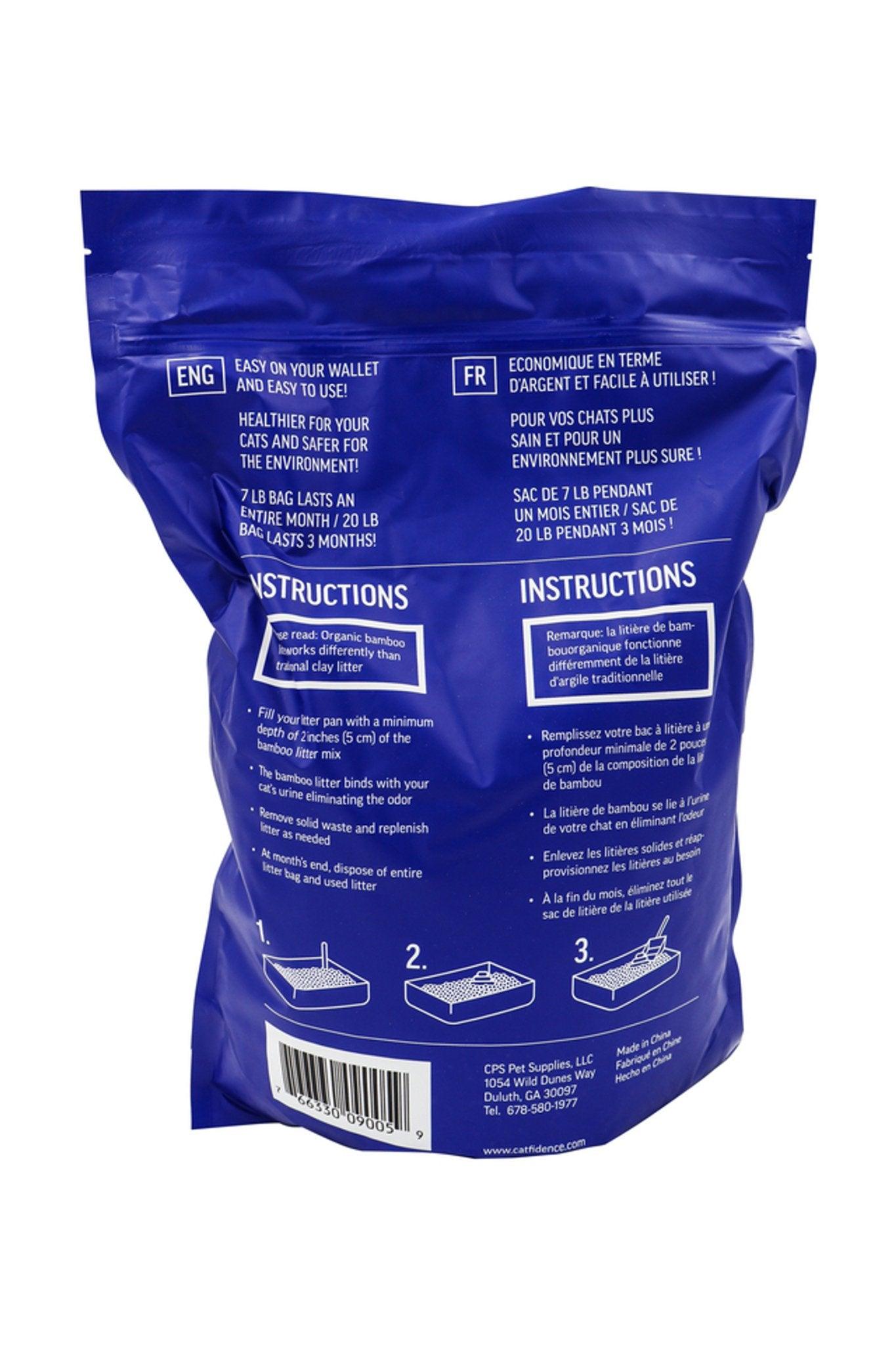 Catfidence 100% Organic Bamboo Cat Litter - 7 lb Bag