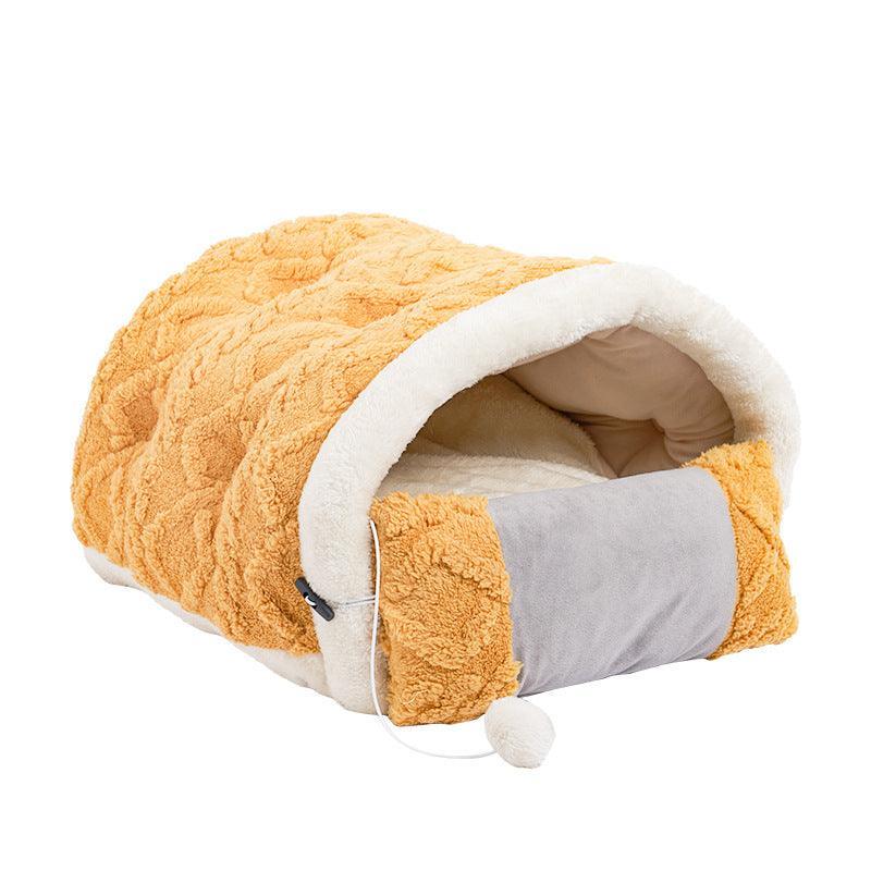 Cozy Cave Cat Bed: Arctic Velvet Game Console