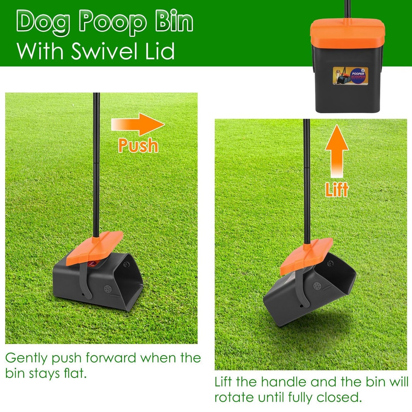 Dog Poop Shovel Tool Kit With Extra Long Handle And Waste Bag